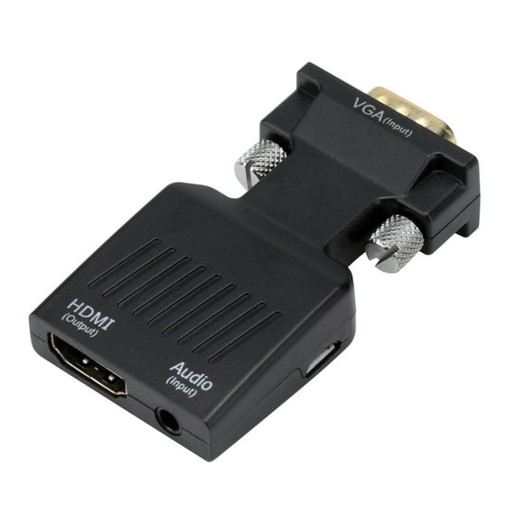 axGear VGA To HDMI Converter Adapter w/ Aux Audio 1080P for TV LCD Monitor Display