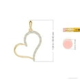 thumbnail image 3 of ANGARA Natural Diamond Tilted Heart Dangle Pendant in 14K Yellow Gold for Women (Size-1.35mm| Color-G| Clarity-VS2) | April Birthstone, Anniversary, Jewelry Gift for Women | Natural Diamond Necklace, 3 of 7