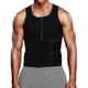 thumbnail image 2 of Men's Neoprene Sauna Vest Elastic Waist Trainer Vest Zipper Tank Top Comfortable Workout Gray Double Belt, 2 of 5