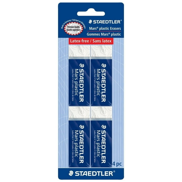 Gomas de borrar STAEDTLER Mars de plástico, 8 unidades, sin látex