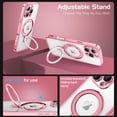 thumbnail image 2 of Funda GUAGUA para iPhone 16 Pro Max de 6.9 pulgadas con soporte magnético de color rosa transparente, 2 of 9