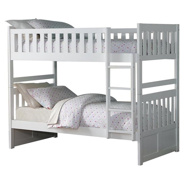 Lexicon Galen Lit Superposé Transitionnel en Bois Simple sur Simple, Blanc