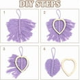 thumbnail image 4 of Juego de 4 piezas de suministros para macramé, plantilla de hoja de macramé de madera, moldes de corte de macramé y peine., 4 of 6