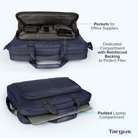 Targus - 15–16” Classic Slim Briefcase - Blue