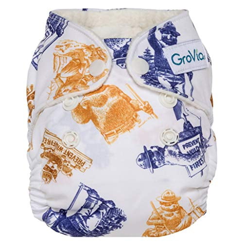 GroVia Reusable All in One Snap Baby Cloth Diaper AIO