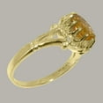 thumbnail image 3 of LBG British Made 10k Yellow Gold Real Natural Citrine Womens Engagement Ring - 33 size options - Size 8, 3 of 6