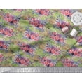 thumbnail image 3 of Soimoi Poly Georgette Fabric Leaves & Tulip Flower Print Fabric by The Yard 52 Inch Wide, 3 of 3