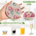 thumbnail image 3 of Haosy Set of 6 Drink Woven Coaster with Holder Heat Resistant Non-Slip Bar Coasters 4 Inches Cute Cartoon Mermaid, 3 of 7