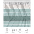 thumbnail image 5 of Teal Aqua Stripes Wrap Around Bed Skirts for California King Bed 16" Drop,Bed Skirt with Adjustable Elastic Belt Dust Ruffle Bed Valance for Bedroom Modern Ombre Abstract Aesthetics Bed Frame Cover, 5 of 7