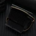 thumbnail image 4 of Bolsa de almacenamiento de tarjetas para mujer, monedero elegante, cartera pequeña con diamantes de imitación para mujer, tarjetero con cremallera, 4 of 5