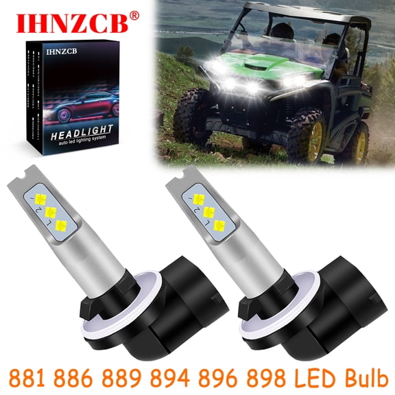 IHNZCB for Deere Gator Rsx850i Rsx860i Tractor / Lawn Mower LED Headlights Bulb High Low Beam 881 889 White,Y20