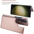 thumbnail image 5 of Compatible with Samsung Galaxy S23 Ultra Wallet Case with Card Holder, PU Leather Kickstand Card Slots Case, Double Magnetic Clasp and Durable Shockproof Cover 5G 6.8 Inch(Rose Gold), 5 of 7