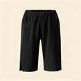 thumbnail image 7 of Sakmal Bermuda Women Shorts High Waisted Straight Leg Cotton Knee Length Beach Vacation Black Solid Ladies Shorts with Pockets, 7 of 7