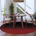thumbnail image 3 of Round Area Rug 6ft, Black Red Ombre Non-slip Area Rugs Carpet for Living Room/Bedroom/Bathroom/Kitchen, Modern Abstract Art Gradient Washable Throw Floor Mat Indoor Outdoor Entrance Doormat, 3 of 9