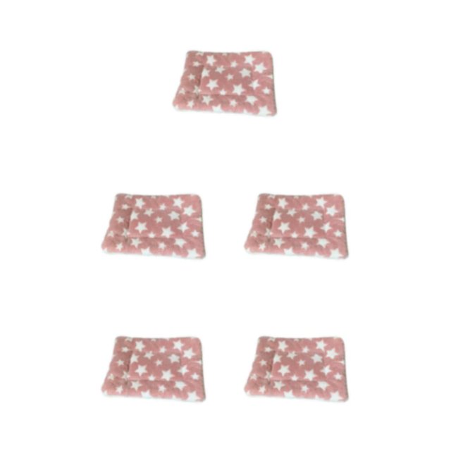 relayinert Polyester Washable And Machine Washable Pet Mat For Easy Cleaning Soft And Breathable Pet Bed Brown star 30*40cm 5Set