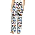 thumbnail image 2 of Bingfone Pajamas for Women,Cartoon Monster Trucks1 Pajama Pants with Pockets-Medium, 2 of 7