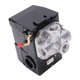 thumbnail image 1 of Interruptor De Control De Presión Del Compresor De Aire De 4 Puertos, Interruptor De Presión Del Compresor De Aire Eficiencia Mejorada Conector Hembra NPT De 1/4 Pulg. Paraca, 1 of 7