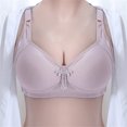 thumbnail image 2 of No Show Bras for Women Large Cup Bra with Thin Die Cup Without Underwire V-Neck Full-Coverage Bra Feature Hook and Eye Closure Soft Bra Style Y-80 , Gray-d 42, 2 of 3