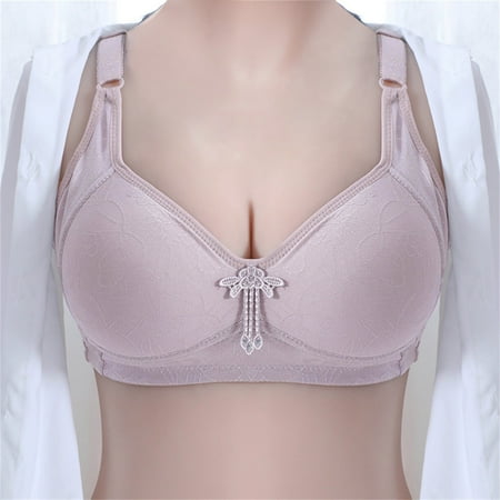 

DENGDENG Women s Seamless Wireless Full-Coverage Bra Comfortflex fit T-Shirt Bra Soft Push Up Underwire