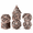 Silver Blood Dragon, variant on DND Dice Set 7Pcs Polyhedral Metal Dice, Gunmetal Red Dragon RPG Dice with Yellow Numbers for Dungeons and Dragons Tabletop Games