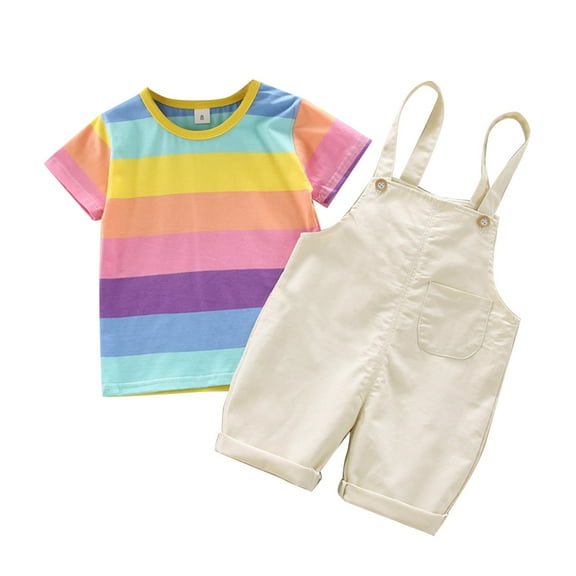Siilsaa Girls Easter Outfits Girls 2 Piece Letter Graphic Short Sleeve Crop Top and Legging Set Beige,S
