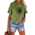 thumbnail image 5 of Anbech Sunflower Shirts for Women Graphic Tee Ladies Patriotic Tee Shirt Christian Top Short Sleeve, 5 of 7