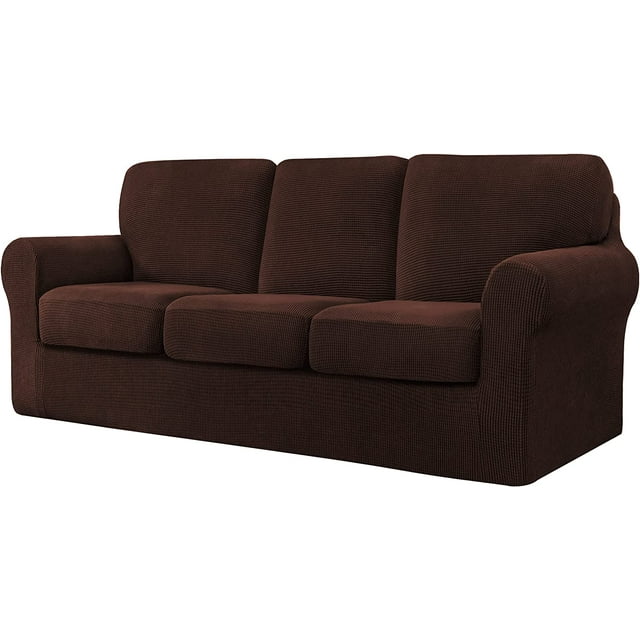 CHUN YI Stretch Checks Spandex Sofa Cover Separate Backrests Cushions Cover Slipcover