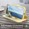 thumbnail image 4 of JETech Wallet Case for iPhone 15 Plus 6.7-Inch, Shockproof PU Leather Magnetic Flip Cover with Card Holder, Stand Feature and Full Camera Protection (Yellow), 4 of 6