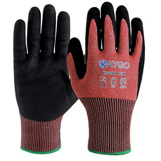 Cut Resistant Work Gloves Microfoam Nitrile Coated-2 Pairs,KAYGO KG21NB, High Cut Level 5,Superior Grip Performance,Wrapped for Vending,Ideal for