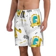 thumbnail image 2 of Disketp Men'S Swim Trunks Hawaiian Breathable Surf Beach Swimsuits Mesh Lining Beach Shorts With Pockets-Dinosaur On Excavator, 2 of 9