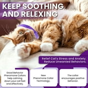 Genreen 4 Pack Calming Collar for Cats – Pheromone Cat Calming Collar Cat Anxiety Relief and Stress – Adjustable Water Resistant Breakaway Calming Collars Natural Ingredients Pheromones Rapid Effect