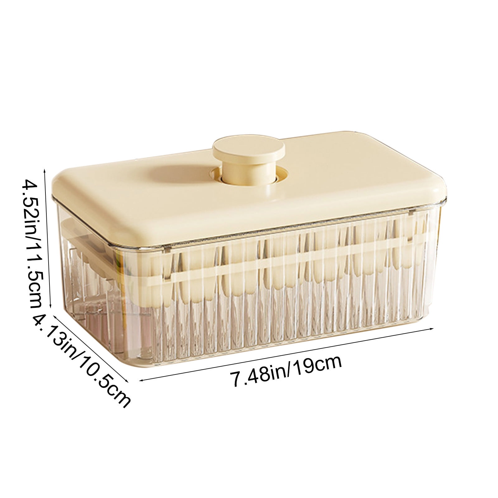 Fufafayo Double Layer Ice Tray, Press Type Ice Maker for Homemade Ice Cubes, Large Capacity Ice Making Box with Ice Shovel for Refrigerator, Kitchen or Freezer, Easy Release Stay Cool Design