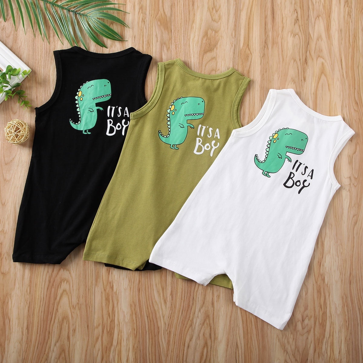 baby boy sleeveless romper