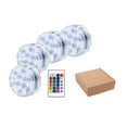 thumbnail image 2 of Luces LED sumergibles RGB LED Luces de estanque de piscina impermeables Luces subacuáticas con ventosa para bodas / fiestas / vacaciones 4 luces 1 controlador shamjiam Luz de la piscina, 2 of 8