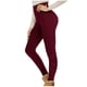 thumbnail image 2 of Pantalones de yoga de cintura alta, informales, de invierno, de color liso, con forro polar, cálidos y de rayón para mujer, 2 of 3