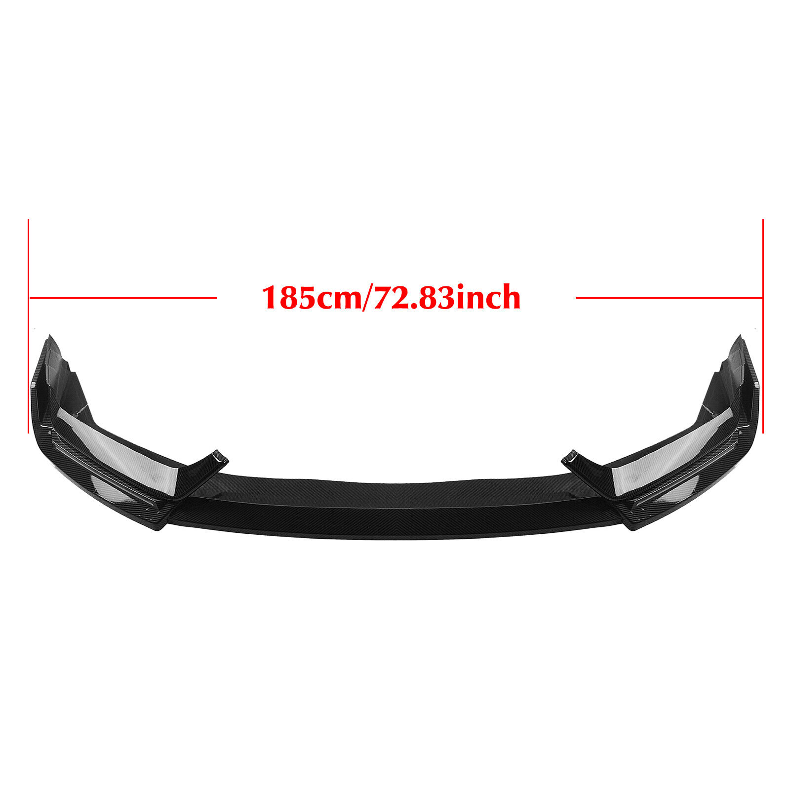 Carbon Fiber Style Front Bumper Lip W/Light Compatible with 2016-2021 Honda Civic Hatchback & Si, Air Dam Spoiler Splitter with LED Daytime Running Lights Fit for 2016 2017 2018 2019 2020 2021