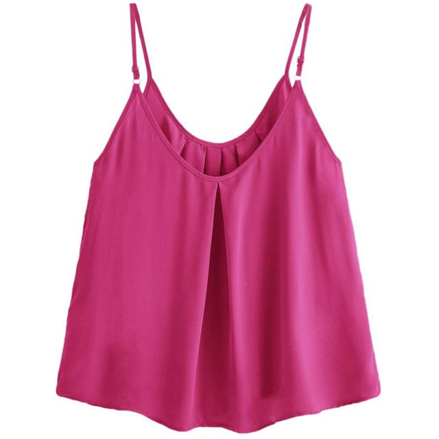 Leutsin Camisole Décontractée Plissée pour Femme, Petite, Grande Taille, Col Rond, Haut Blouse