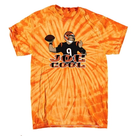 TIE-DYE Bengals Orange Joe Burrow Joe Cool T-shirt