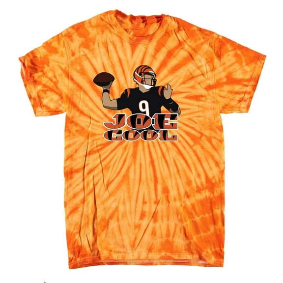 TIE-DYE Bengals Orange Joe Burrow Joe Cool T-shirt