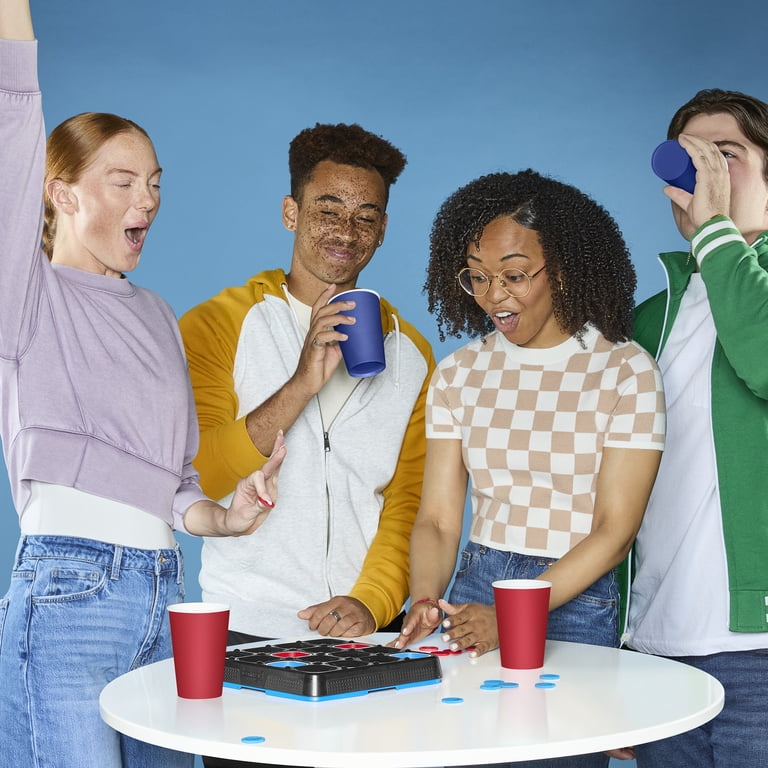 Connect 4 Frenzy Party Edition Game for Adults, Bounce Discs and