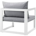 thumbnail image 3 of LexMod Fortuna Outdoor Patio Armchair, White Gray'), 3 of 3