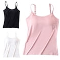 thumbnail image 2 of Uccdo Big Girls Womens Camisole Workout Yoga Racerback Tank Tops Basic Cami with Built in Shelf Bra, Pack of 3, 2 of 7
