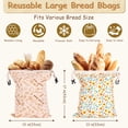 thumbnail image 7 of Hozzi 2 Pack Beeswax Bread Bags for Sourdough, Reusable Organic Linen Food Storage Bag for Homemade 17 x 13 Inches BPA-Free, 7 of 7