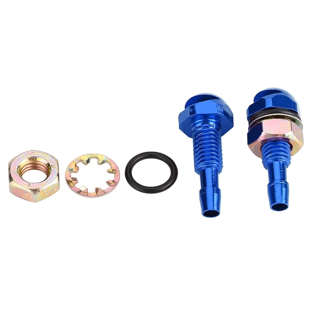 2 uds Universal aleación de aluminio coche Auto parabrisas delantero rociador lavadora boquilla azul Jadeshay A