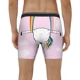 thumbnail image 4 of Cauagu Aerial Yoga for Unicorn Print Men's Boxer Briefs, Funny & Cute Underwear Elastic Waistband Briefs Ideal Gift for Men,1-Pack, 4 of 7