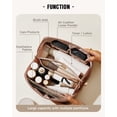 thumbnail image 2 of Bolsa de maquillaje EACHY Travel grande impermeable rosa para mujer, 2 of 9