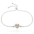 thumbnail image 3 of Disney Minnie Mouse Glitter Paper and Crystal Lariat Bracelet - Silver Plated, 3 of 3