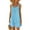 Light Blue, variant on Summer Fashion Mini Beach Dresses for Womens 2025 Casual Printed Round-Neck Sleeveless Loose Knee-Length Dress