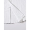 thumbnail image 6 of Men's Casual Button Down Shirts Short Sleeve Wrinkle-Free Summer Beach Wear White XL, 6 of 8