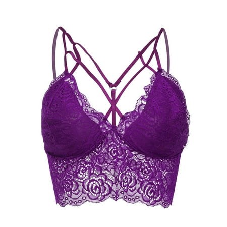 Floleo Sexy Lingerie For Women Clearance Women Plus Size Vest Crop Wireless Bra Lingerie Sexy Lingerie Underwear Camisole